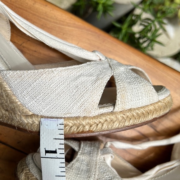 Banana Republic Wedge Espadrille Ankle Wrap Sandal 8 - Picture 13 of 17